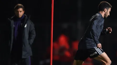 El Muñeco estuvo presente en el empate sin goles de la Reserva en Ezeiza