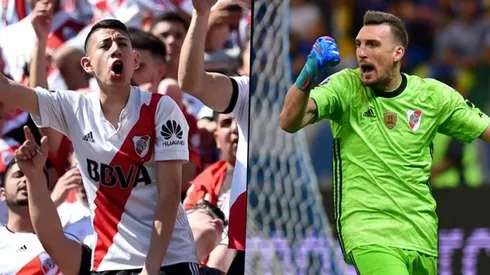 Los hinchas deliraron con los dos penales que atajó Armani.