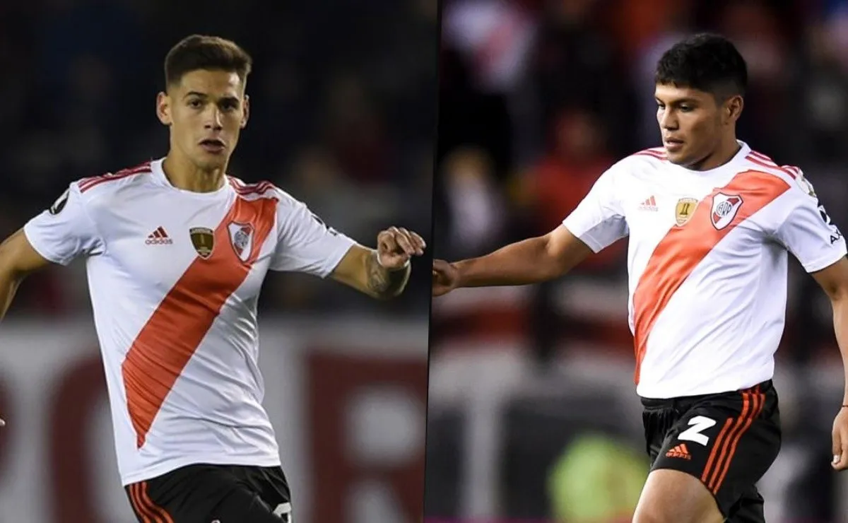 Martínez Quarta y Rojas, la dupla de la zaga central ante Cruzeiro.