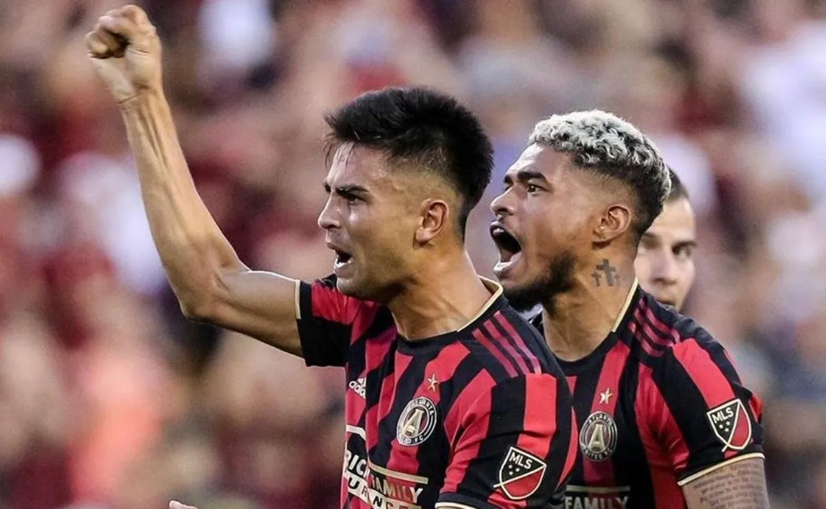 El Pity Martínez grita su gol para Atlanta United.