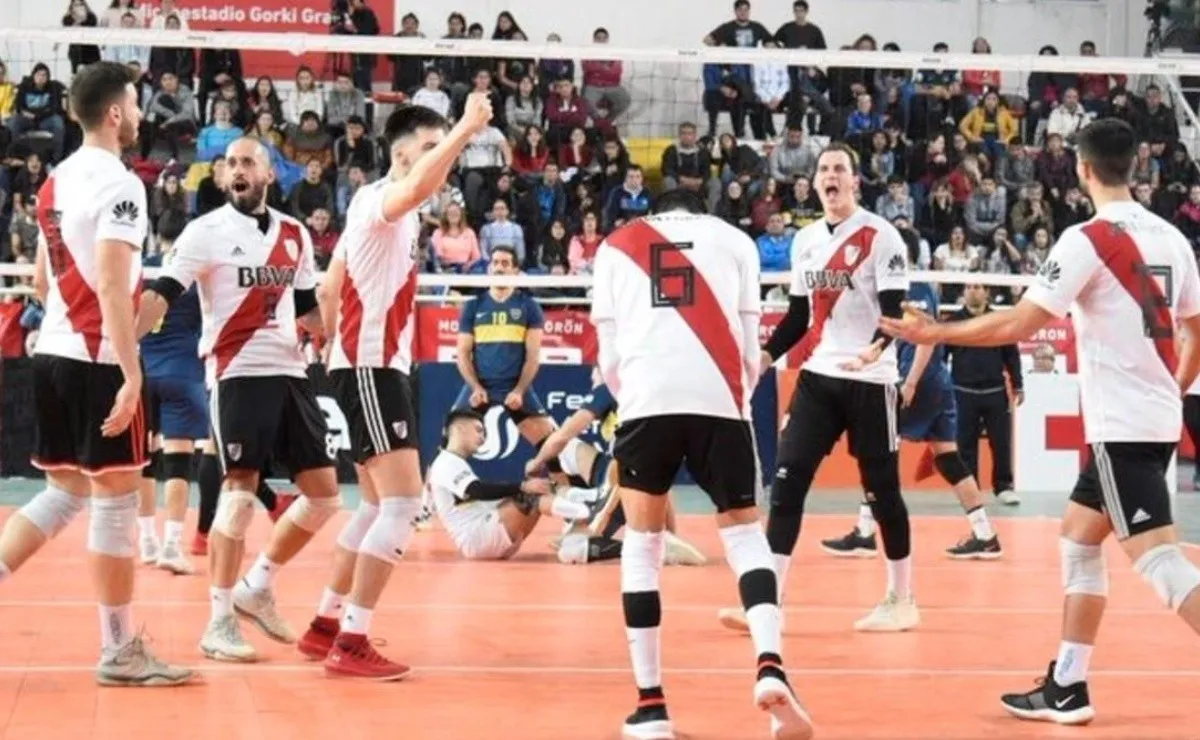 El festejo de los jugadores de River.