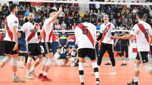 El festejo de los jugadores de River.