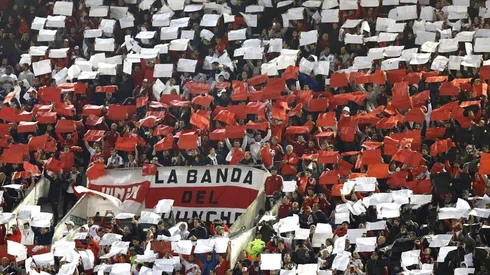 Los hinchas de River en el Monumental.