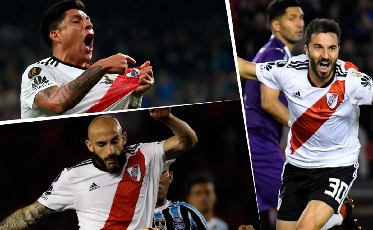 Pérez, Pinola y Scocco, tres de los jugadores que tienen cotnrato hasta junio de 2020.