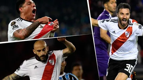 Pérez, Pinola y Scocco, tres de los jugadores que tienen cotnrato hasta junio de 2020.