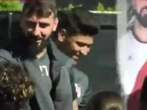 El nene que se emocionó con un abrazo de Pratto