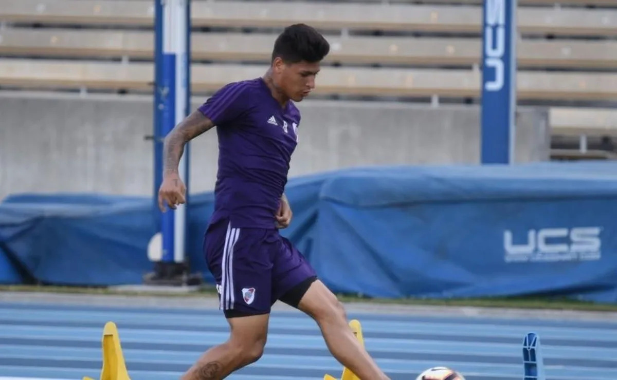 Carrascal se lució en la práctica de River.