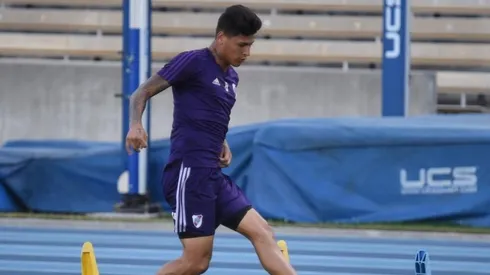 Carrascal se lució en la práctica de River.