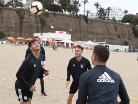 Así fue el entrenamiento de River en la playa