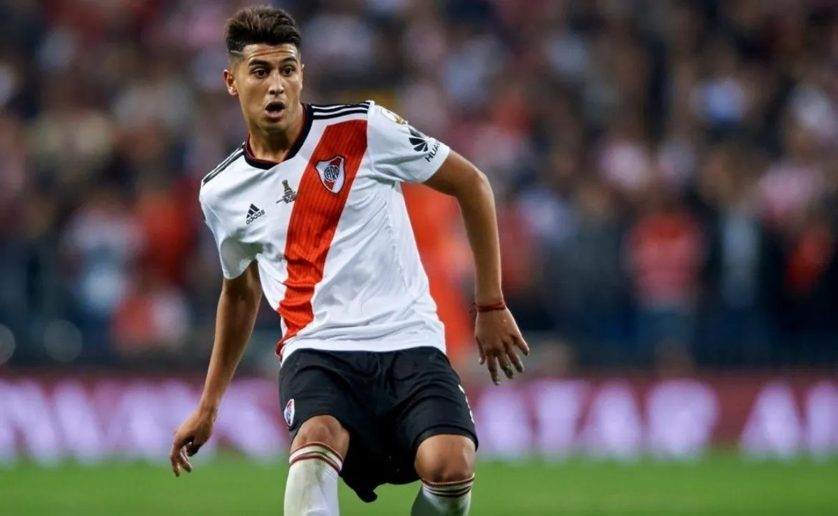 Palacios durante la final de la Copa Libertadores que River le ganó a Boca.