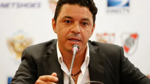 Marcelo Gallardo habló en conferencia de prensa.