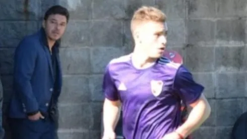 El Muñeco estuvo presente en el River Camp para ver a las inferiores frente a Unión