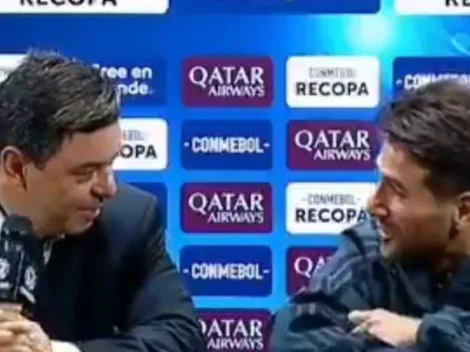 ¡Gallardo le confirmó a Ponzio la titularidad saliendo de la ducha!