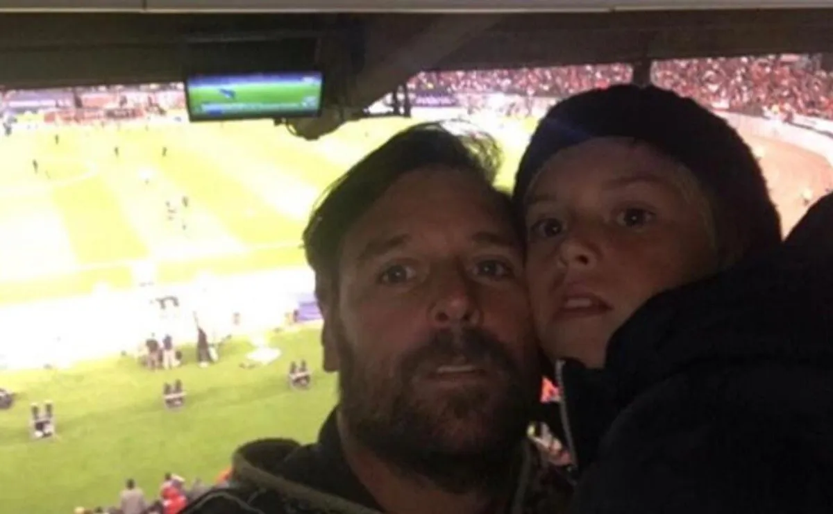 Fernando Cavenaghi fue elMonumental junto a su hijo. ¡Grande, Torito!