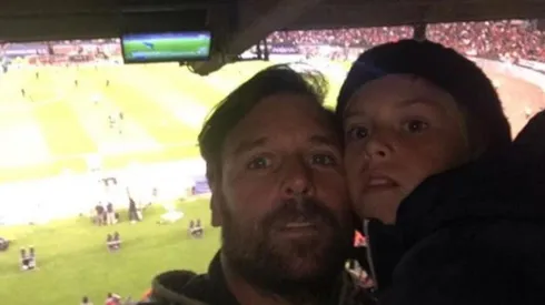 Fernando Cavenaghi fue elMonumental junto a su hijo. ¡Grande, Torito!