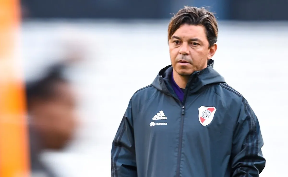 En la jornada del viernes, el entrenador de River estuvo presente en las canchas auxiliares.