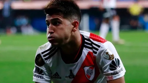 El segundo tiempo recién comenzaba cuando Exequiel Palacios remató al arco.