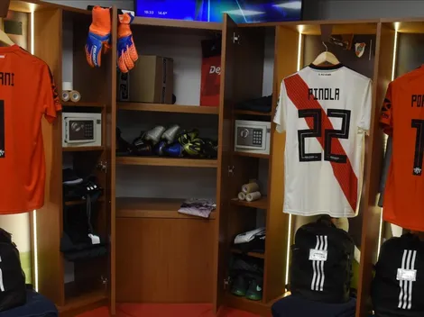 Así lució el vestuario de River antes de la final en Brasil