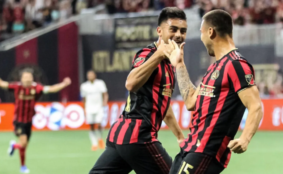 El Pity grita su primer gol con la camiseta de Atlanta United.