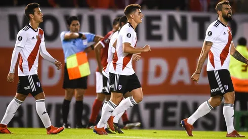 Exequiel Palacios asistió al joven delantero, quien quedó solo ante el arquero y la pinchó.