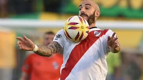 Pinola fue el capitán de River en el empate contra Aldosivi.