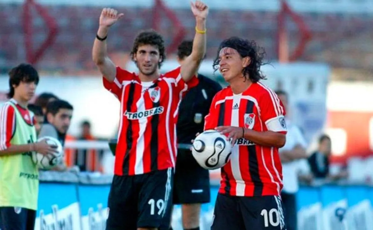 Higuaín y Gallardo, juntos en River.