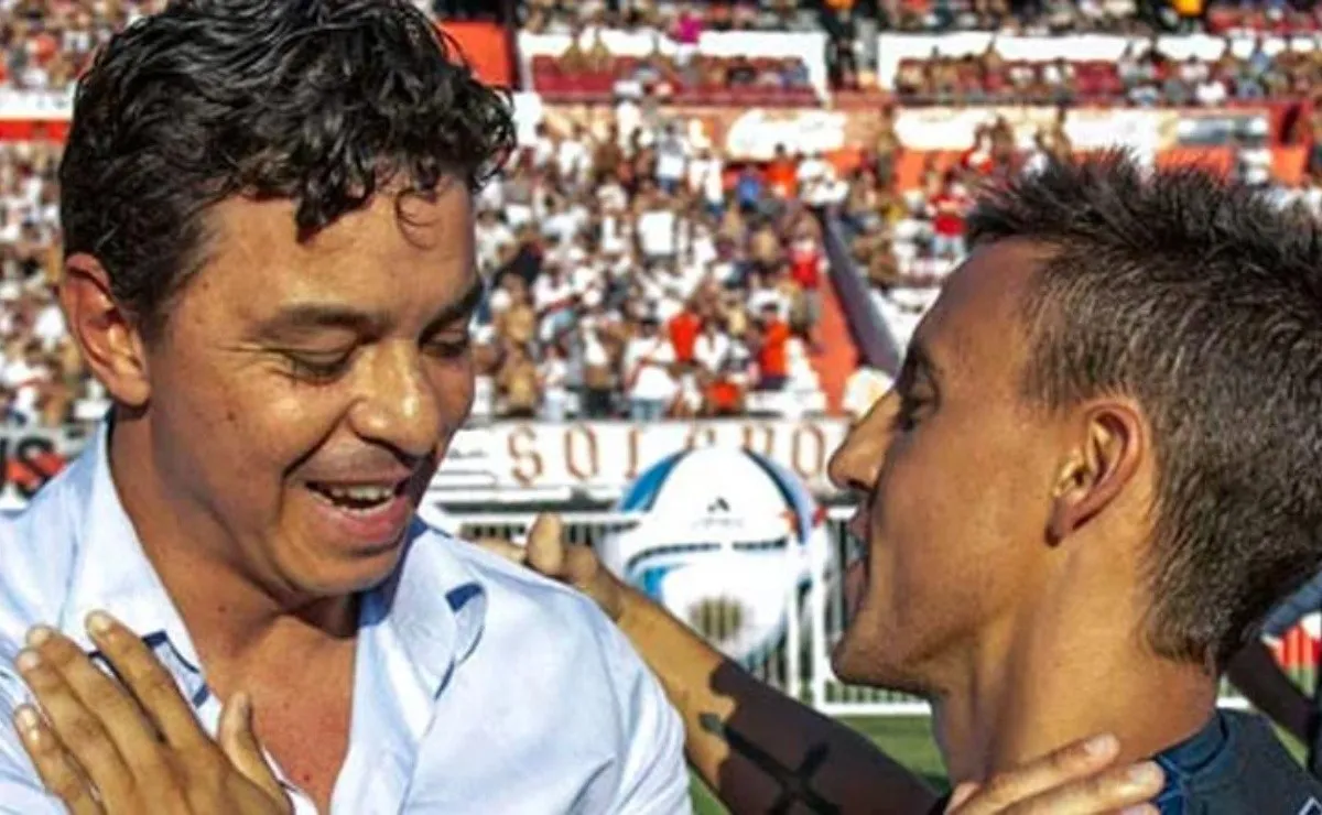 Gallardo y Buonanotte en un River - Quilmes del 2015.