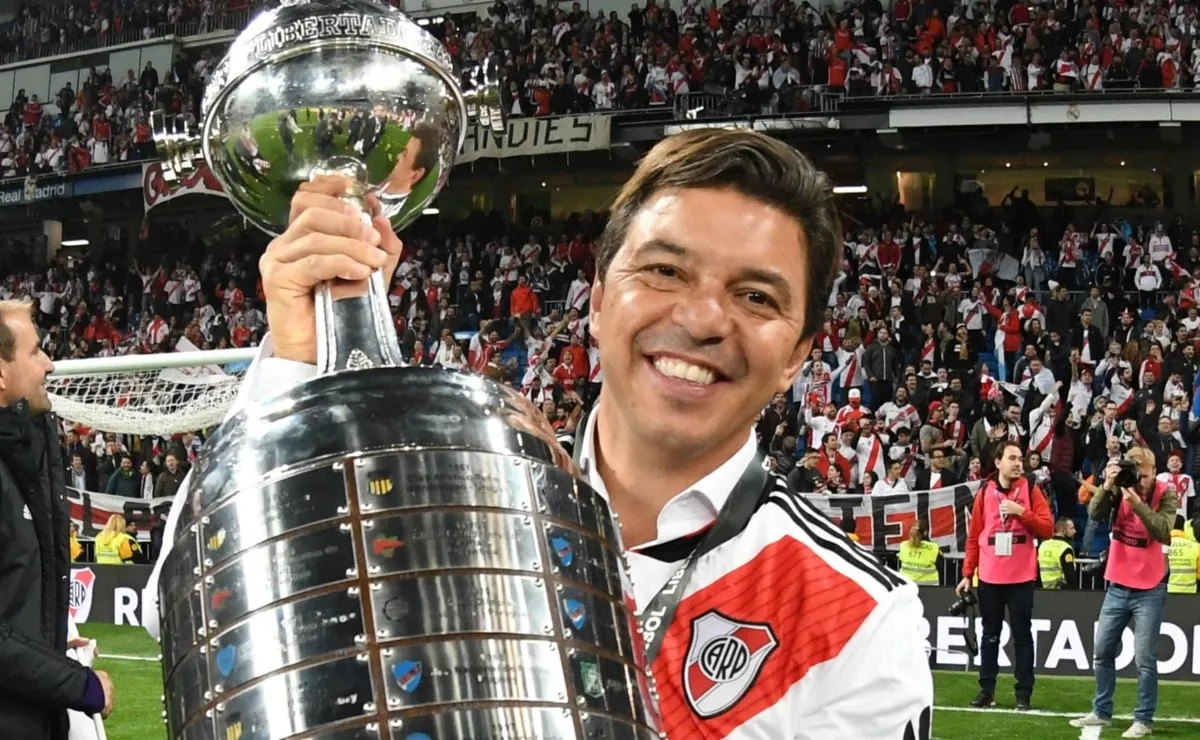Marcelo Gallardo ganó tres Libertadores en River: dos como técnico y una sienda jugador. (FOTO: Getty)