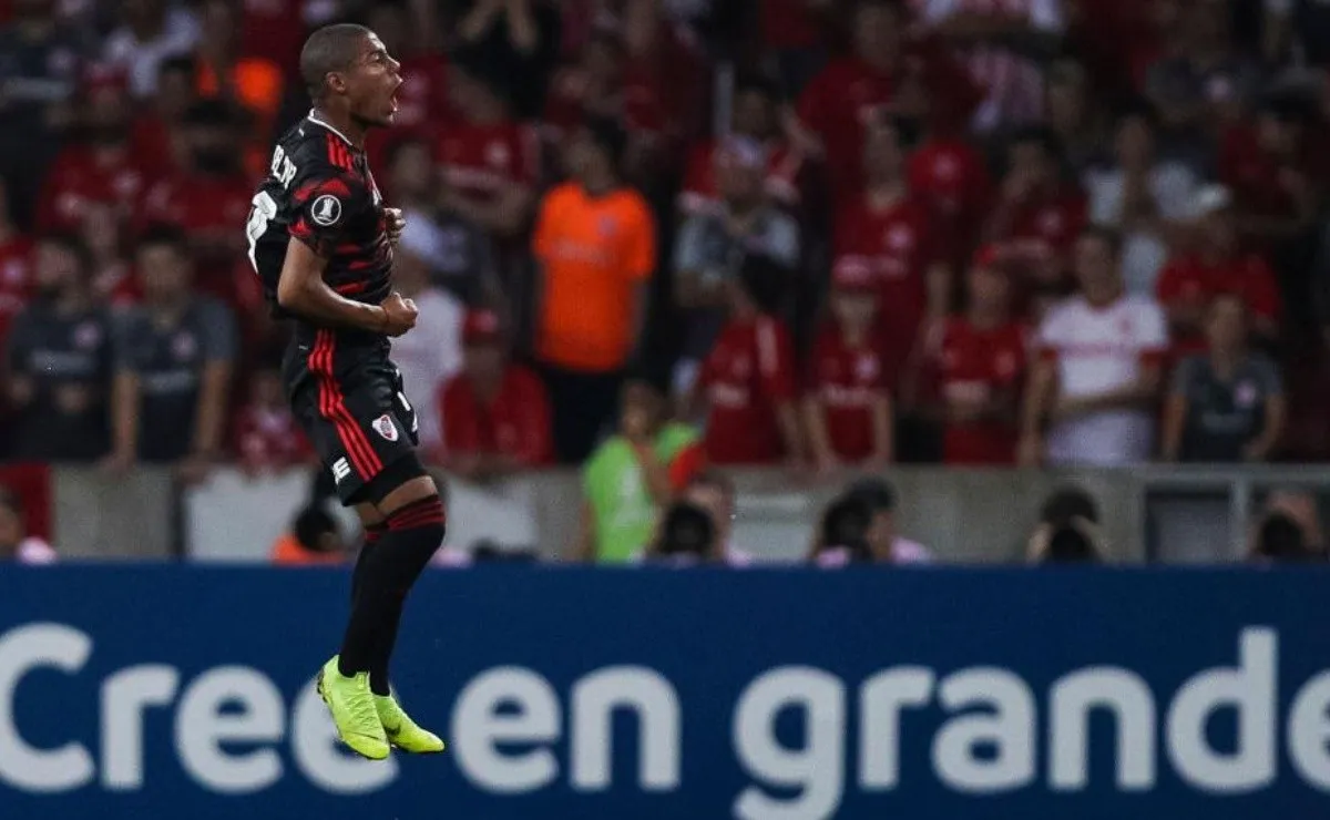 De La Cruz lleva disputados 2498 minutos en River, en 47 partidos oficiales
