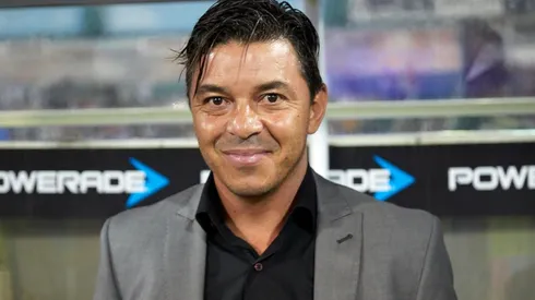 El entrenador de River cumplió la sanción impuesta por Conmebol