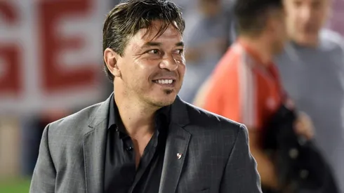 El entrenador de River se mostró muy feliz.