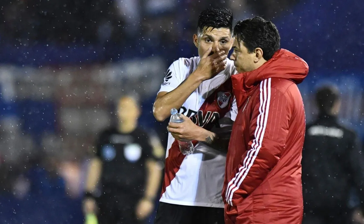 Enzo Pérez y Gallardo, un dúo que se entiende en River.