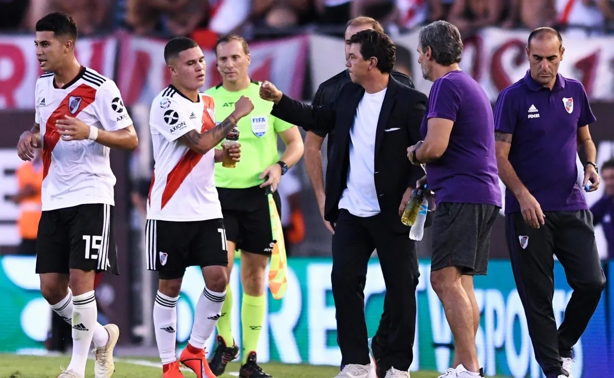 Quintero y el elogio de Gallardo, una constante en el Monumental.