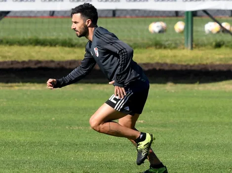 Buena noticia: Scocco se entrenó a la par del plantel