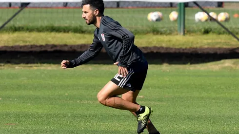 Scocco trabajó a la par de sus compañeros en el River Camp.