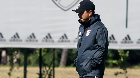 Gallardo en la práctica que tuvo lugar en el River Camp.