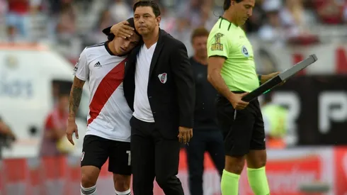 Quintero luce el 10 de River como demanda esta camiseta.
