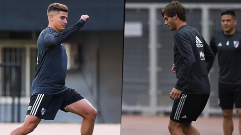 Julián Álvarez y Santiago Sosa volverán a entrenarse en River esta tarde.