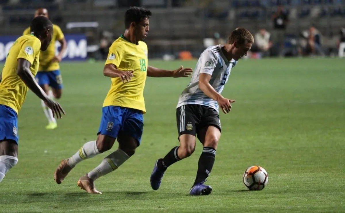 Argentina cayó con Brasil en el Sudamericano Sub-20.