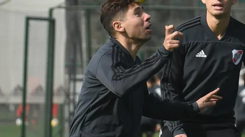 El lateral de River no pudo entrenarse con normalidad durante la práctica de este jueves por la tarde.