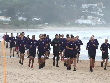 El entrenamiento de River fue sobre la arena