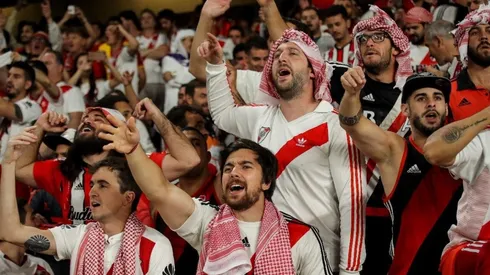 El hincha de River, fiel al equipo de Gallardo.