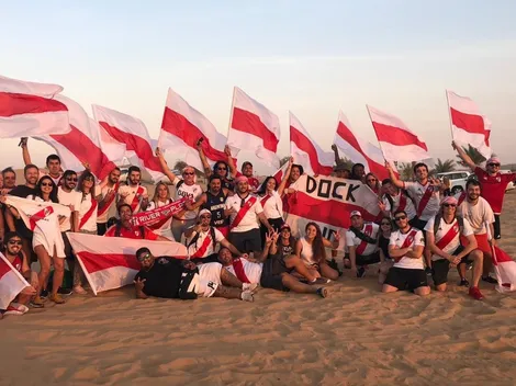 Las banderas de River coparon el desierto