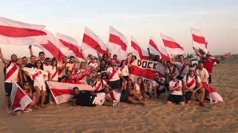 Los hinchas de River en Emiratos Árabes volvieron a dejar una huella mundial.