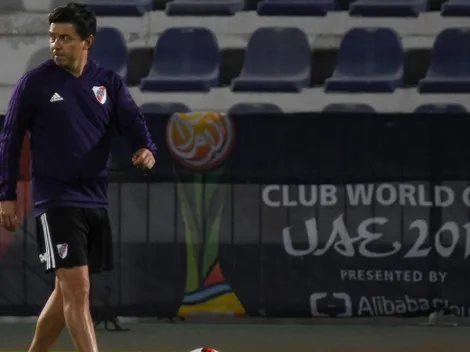 Gallardo y los jugadores fueron al Espérance vs. Al Ain