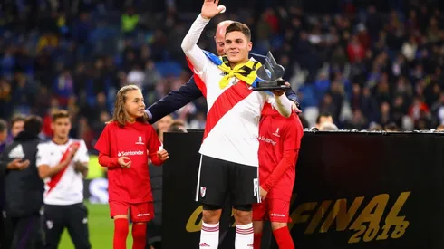 Quintero, autor del golazo que significó el 2-1 ante Boca en la final.