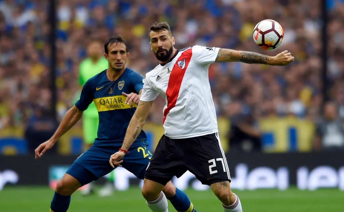 River se enfrenta ante Boca en el estadio Santiago Bernabéu.