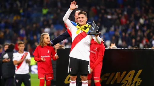 Juan Fernando Quintero celebró la Copa Libertadores que obtuvo River ante Boca.