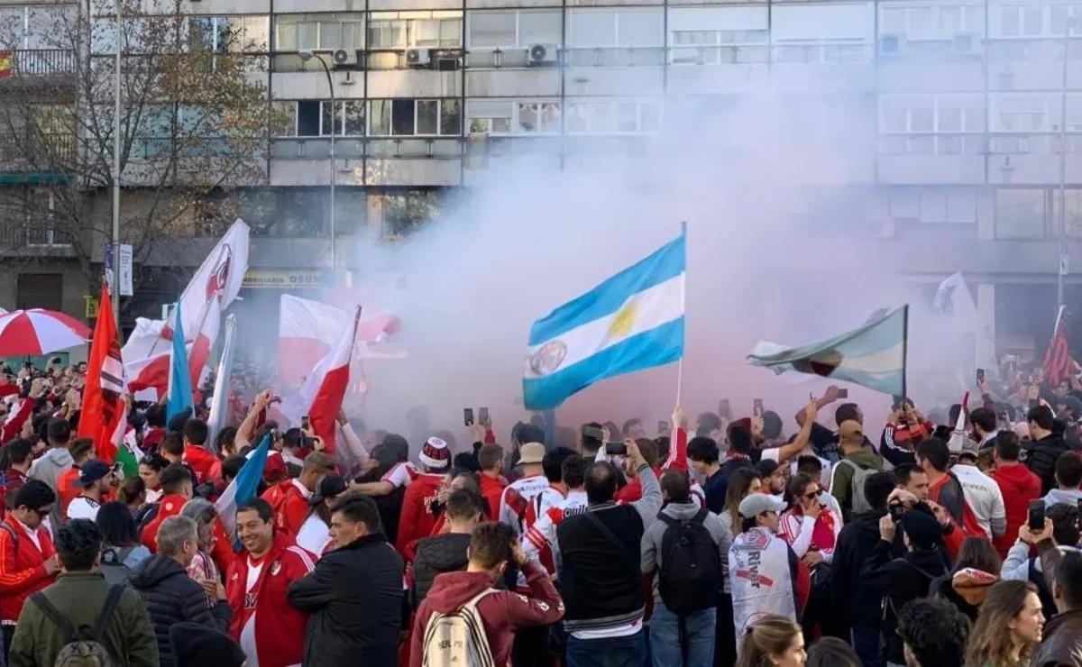 La fiesta riverplatense tocó distintos puntos de la ciudad de Madrid.