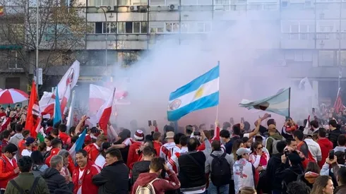La fiesta riverplatense tocó distintos puntos de la ciudad de Madrid.